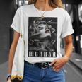Medusa Backprint 女神の蛇 ギリシャ神話 バックプリント メデューサ 長袖tシャツ Tシャツ 彼女への贈り物