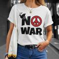 No War 反戦 平和の鳩 Tシャツ 彼女への贈り物