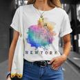 Nyc ニューヨークシティスカイライン 自由の女神 Tシャツ 彼女への贈り物