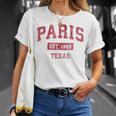 Paris Texas Tx ビンテージスポーツデザイン レッドデザイン Tシャツ 彼女への贈り物