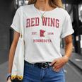 Red Wing ミネソタ Mn ビンテージ スポーツデザイン レッドプリント Tシャツ 彼女への贈り物