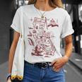 Trendy California Republic Landmarks Map Outlineintage Tシャツ 彼女への贈り物