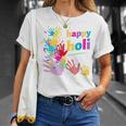 Vibrant Happy Holi Tシャツ 彼女への贈り物