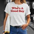 Who's A Good Boy Y2k Aesthetic Trendy Tシャツ 彼女への贈り物