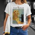 ひまわりと黒猫のヴィンテージアート 猫好き 猫飼い 猫 ネコ ねこくろねこ好き 面白い Tシャツ 彼女への贈り物