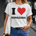 アイハート 金沢 日本大好き 日本土産 Tシャツ 彼女への贈り物