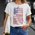 アメリカ国旗 メンズ レディース キッズ アメリカ国旗 愛国的なグランジ Tシャツ 彼女への贈り物