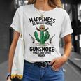 ガンスモークを何度も見るロングブランチサルーン Tシャツ 彼女への贈り物