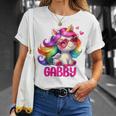 ギャビーユニコーン 名前入りデザイン Tシャツ 彼女への贈り物