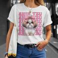 コケット 弓 シーズー 女の子 犬 ママ 母の日 ピンク Tシャツ 彼女への贈り物