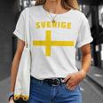 スウェーデンサッカースウェーデン国旗 ファンジャージ Tシャツ 彼女への贈り物