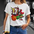 ダビングユニコーン マラウイ バスケットボールファンジャージー マラウイ国旗 Tシャツ 彼女への贈り物