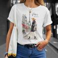 パリジャン エレガンス エッフェル塔 ファッション アート パリ フランス Tシャツ 彼女への贈り物