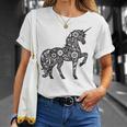 ファンタジーレインボーユニコーンホースファンunicornloverユニコーン Tシャツ 彼女への贈り物