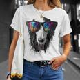 ボルゾイ 犬 モチーフ ペット イラスト サングラス ボルゾイ Tシャツ 彼女への贈り物