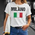 ミラノ イタリア ミラノ イタリー 旗 イタリアン Tシャツ 彼女への贈り物