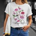 ヴィンテージ 1935年 蓮の花 日本の鶴 鳥 89歳の誕生日 Tシャツ 彼女への贈り物