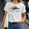宗教神学 Life Is A Journey 宗教への旅 Tシャツ 彼女への贈り物