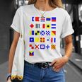 航海信号旗 アルファベット Tシャツ 彼女への贈り物