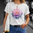 蓮の花 ユリパッド、自然、花、ビューティーアート Tシャツ 彼女への贈り物
