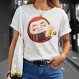 酔っぱらい だるま 日本の漢字 お土産 ビール アート 日本 ユーモア Tシャツ 彼女への贈り物