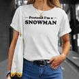 雪だるま ハロウィン コスチューム ごっこ I'm Anowman Tシャツ 彼女への贈り物