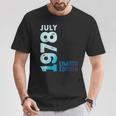 1978年7月 1978年 レトロ 1978 ヴィンテージ 限定版 1978 Tシャツ 面白い贈り物