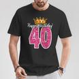 40歳 ハッピーバースデー キュート 40歳 誕生日 マッチング Tシャツ 面白い贈り物