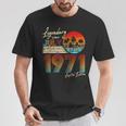7月誕生日ギフト50年ヴィンテージ1971年生まれ。 Tシャツ 面白い贈り物