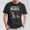 Anatomy Of A Beagle ファニービーグル Tシャツ 面白い贈り物