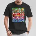 Banderas Del Mundo En Gradación De Color Banderas Nacionales Camiseta unisex Regalos divertidos