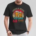 Cheers & Beers To 68 Years 68 Birthday 68Th Bday Men Tシャツ 面白い贈り物