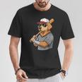 Cool Sports Dog Baseball Theme Playful Puppy Vibes T-Shirt Unique Gifts