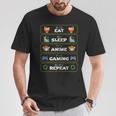 Disfraz De Regalo Eatleep Anime Gaming Repeat Paraideojuegos In Mangas Camiseta unisex Regalos divertidos