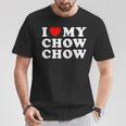 Dog I Love My Chow Chow Chow Tシャツ 面白い贈り物