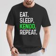 Eatleep Kendo Repeat 面白い格闘技コンバット Tシャツ 面白い贈り物