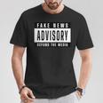 Fake News Advisory Defund The Media Tシャツ 面白い贈り物