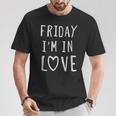 Friday I'm In Love Love デザイン、ハート Tシャツ 面白い贈り物