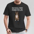 Friend For Life Of Bull Terrier ミニチュアドッグ Tシャツ 面白い贈り物