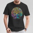 Full Foliage Tree Of Life 葉がいっぱいのレインボー生命の木 Tシャツ 面白い贈り物
