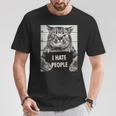 Cats Picture I Hate Peopleaying Tシャツ 面白い贈り物