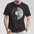 Half Mooninyl Record – Music Lover Lunar Graphic Tシャツ 面白い贈り物
