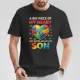 My Heart Has Autism Proud Autism Parent Dad Mom Autism Son T-Shirt Unique Gifts