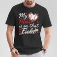 My Heart Is On That Field Cute Baseball Mom Baseball Grandma T-Shirt Personalized Gifts