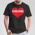 I Heart Goldie I Love Goldie カスタマイズ可 Tシャツ 面白い贈り物