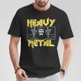 Heavy Metal Death Rock Keleton Horns Up ヘヴィメタル Tシャツ 面白い贈り物