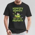 Hippity Hoppity Get Off My Property 面白いカエルミームギフト Tシャツ 面白い贈り物