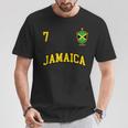 Jamaica チームサッカー ジャマイカ Number 7Occer Tシャツ 面白い贈り物