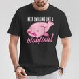 Keepmiling Like A Blobfish デザイン ブログフィッシュファン向け Tシャツ 面白い贈り物
