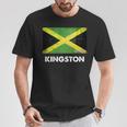 Kingston Jamaica Flag Jersey Tシャツ 面白い贈り物